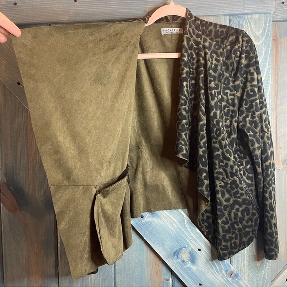 Bagatelle Collection Animal Print Jacket Draped Front Size Medium - Picture 5 of 9